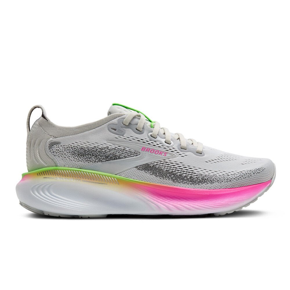 Brooks Women's Adrenaline GTS 25 - Oyster / Pink / Green - Interval Running