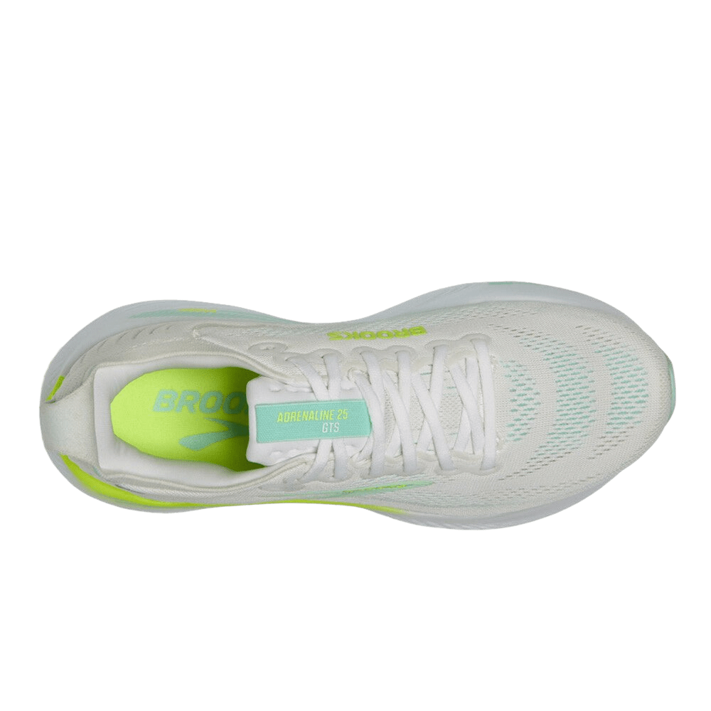 Brooks Women's Adrenaline GTS 25 - White / Nightlife / Yucca - Interval Running
