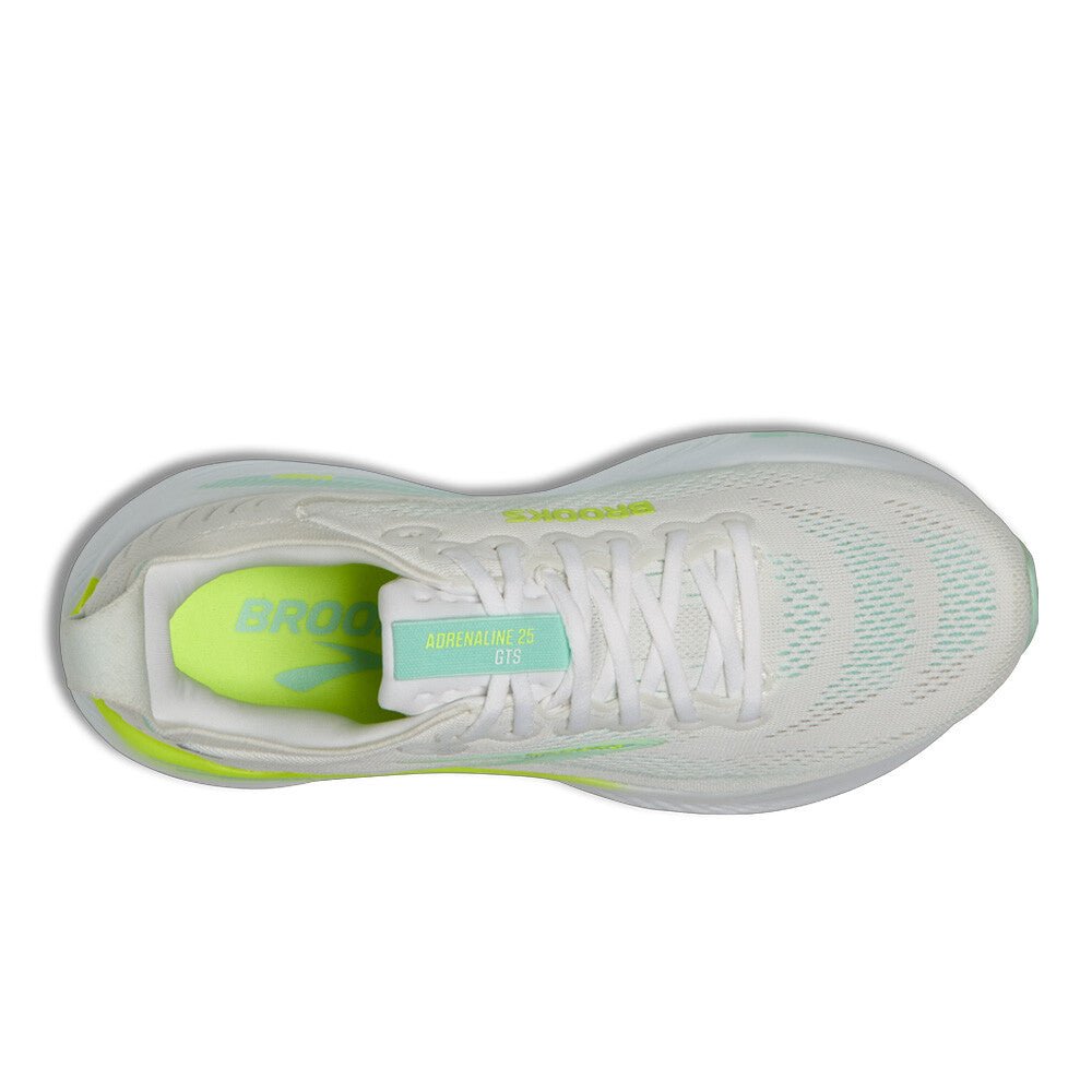 Brooks Women's Adrenaline GTS 25 - White / Nightlife / Yucca - Interval Running