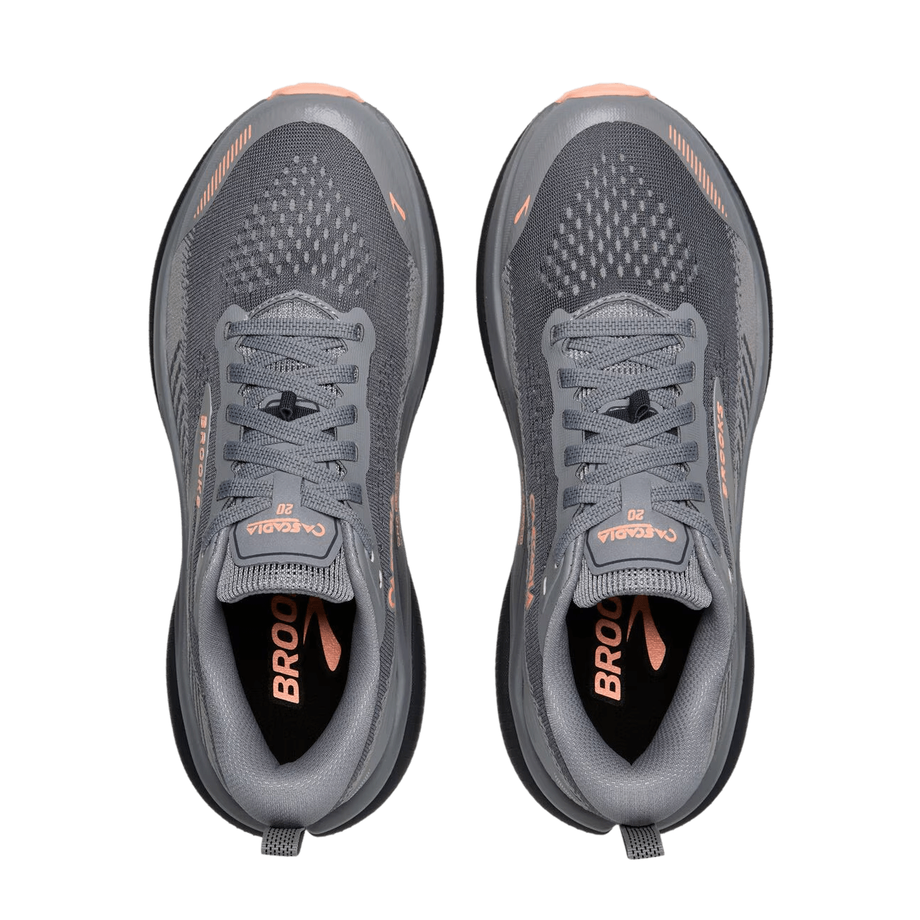 Brooks Women's Cascadia 20 – Grey/Grey/Peach - Interval Running