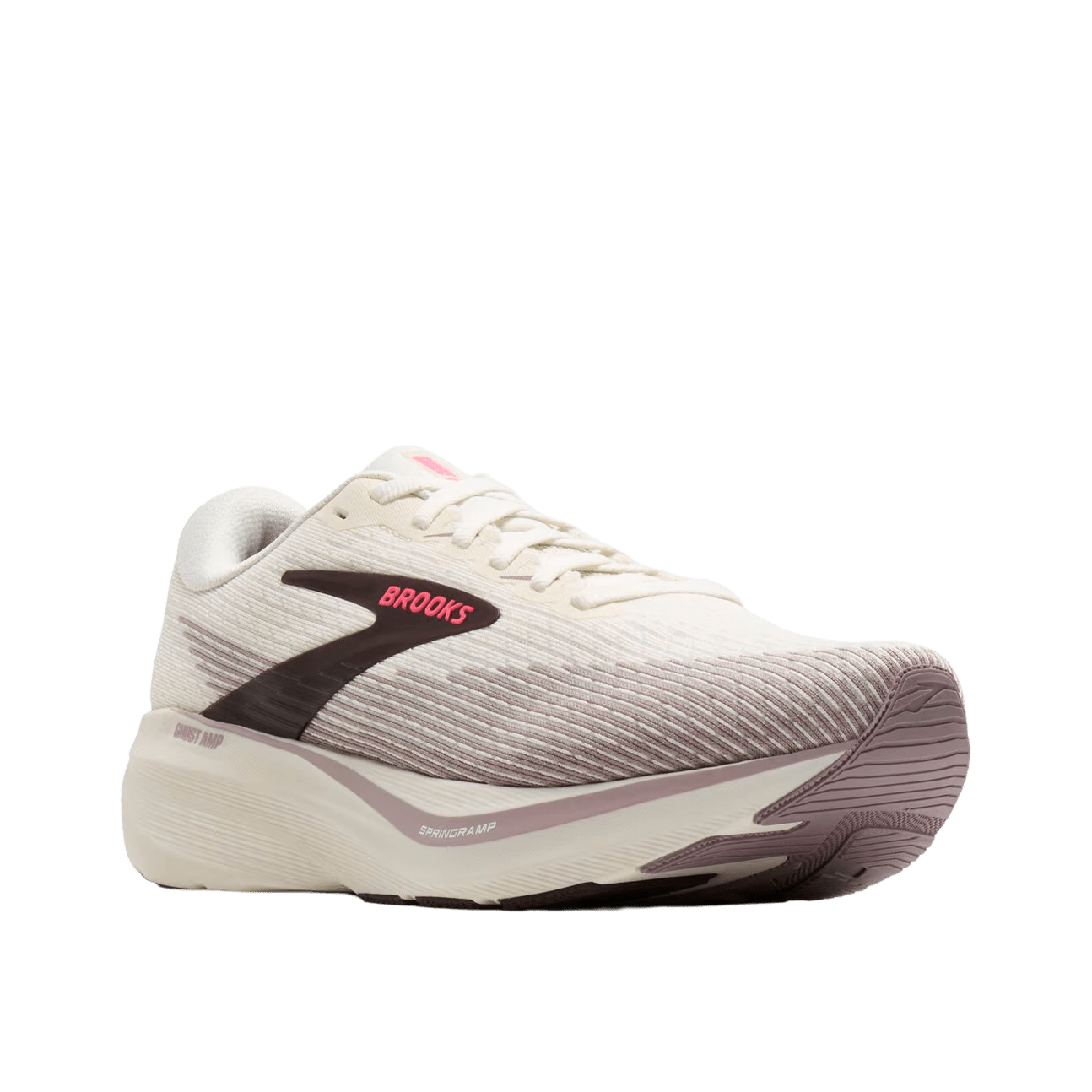 Brooks Women's Ghost Amp - Arctic Wolf / Dove / Pink - Interval Running