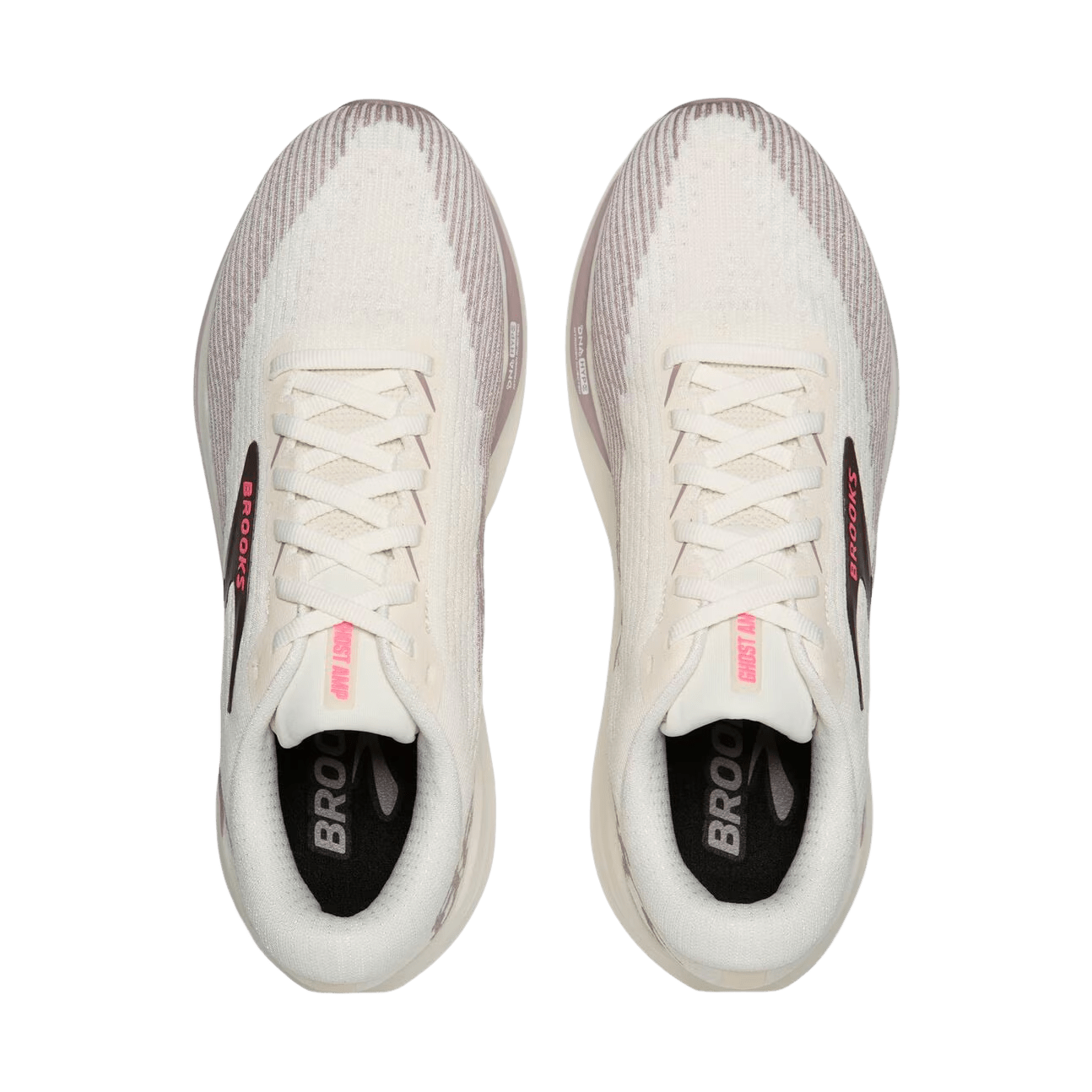 Brooks Women's Ghost Amp - Arctic Wolf / Dove / Pink - Interval Running