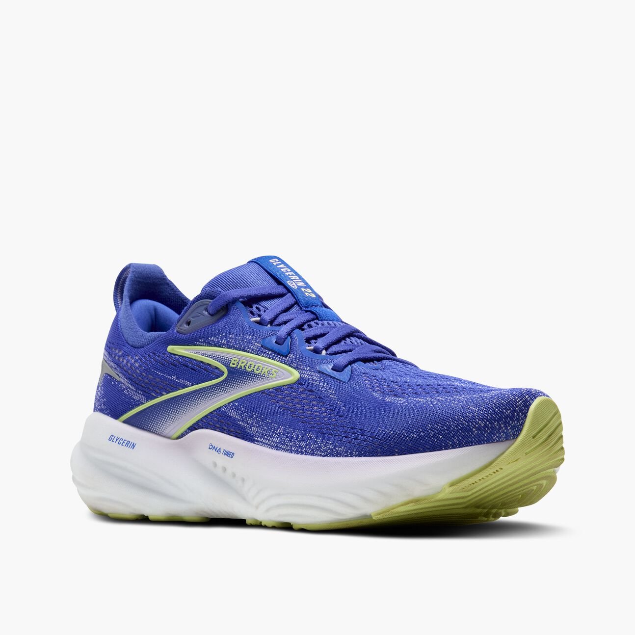 Brooks Women's Glycerin 22 - Amparo Blue / Hyper Iris / Yellow - Interval Running