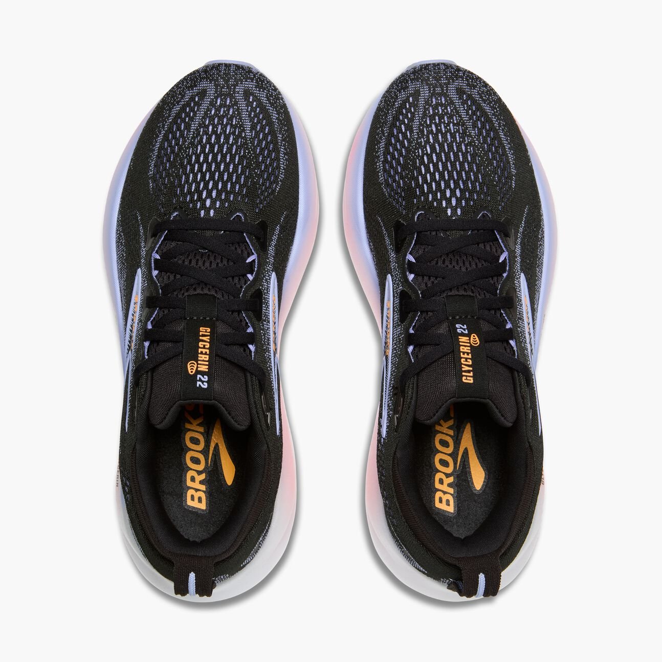 Brooks Women's Glycerin 22 - Black / Blue Heron / Orange - Interval Running