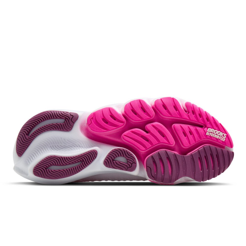 Brooks Women's Glycerin Flex - White / Cyber Pink / Argyle - Interval Running
