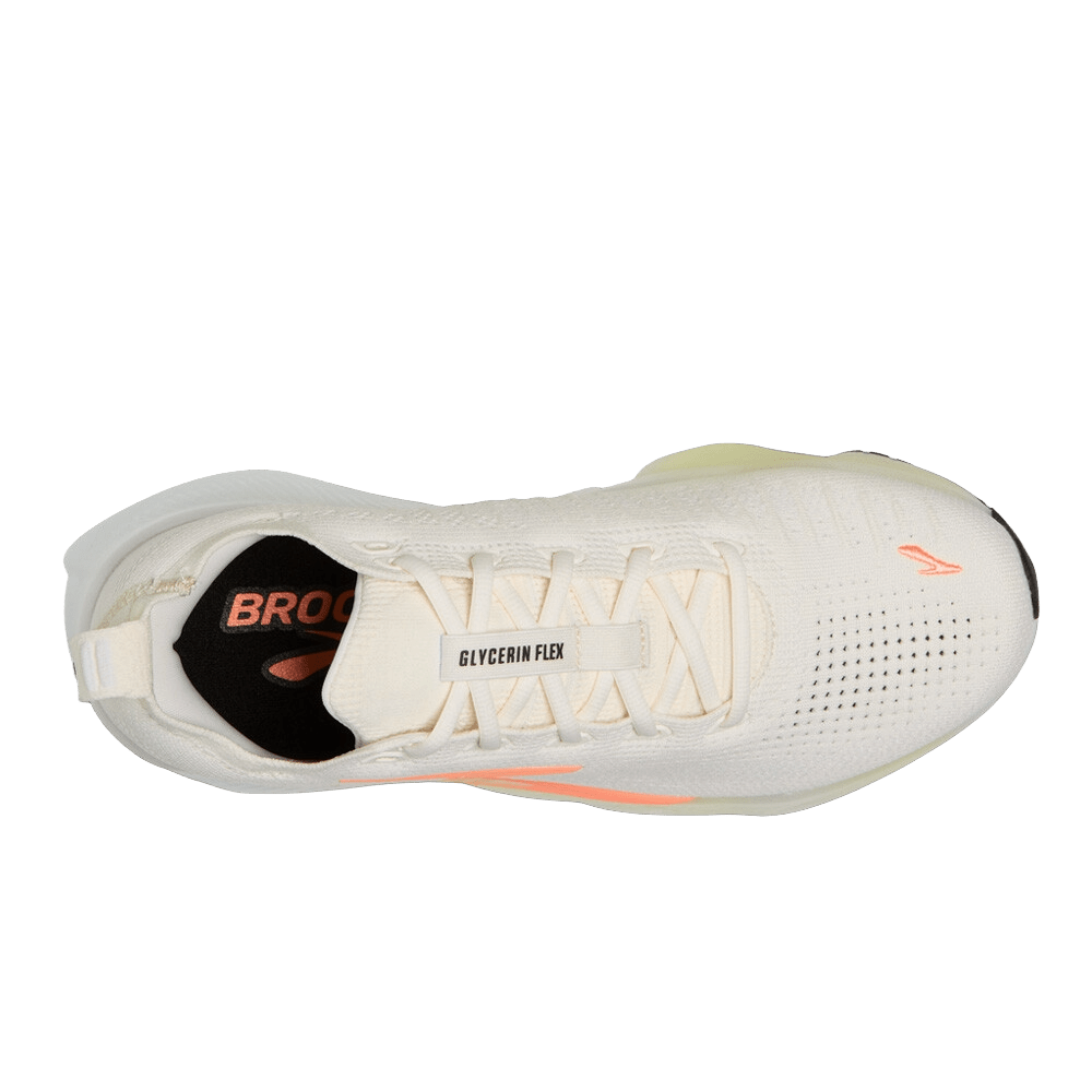 Brooks Women's Glycerin Flex - White / Peach / Nightlife - Interval Running