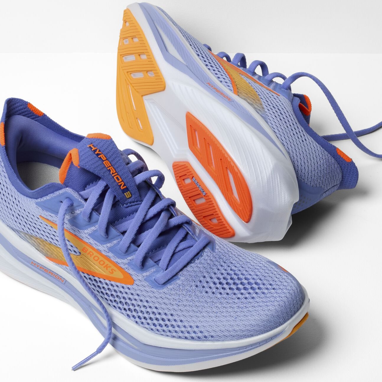 Brooks Women's Hyperion 3 | Blue Heron / Orange / White - Interval Running
