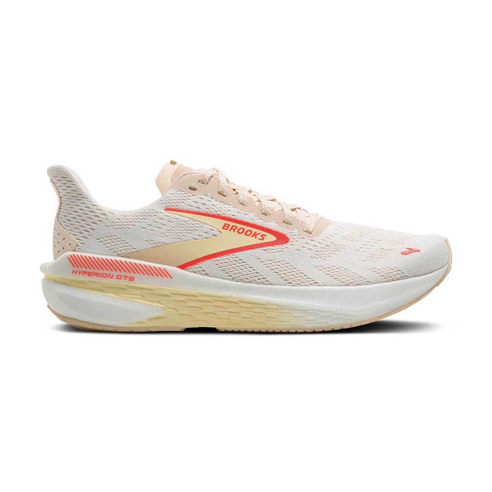 Brooks Women's Hyperion GTS 2 - White/Peach/Coral - Interval Running