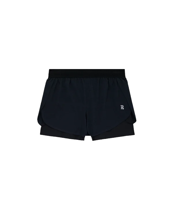 Bandit Women's CoolGrid™ 2-in-1 Run Shorts - Black