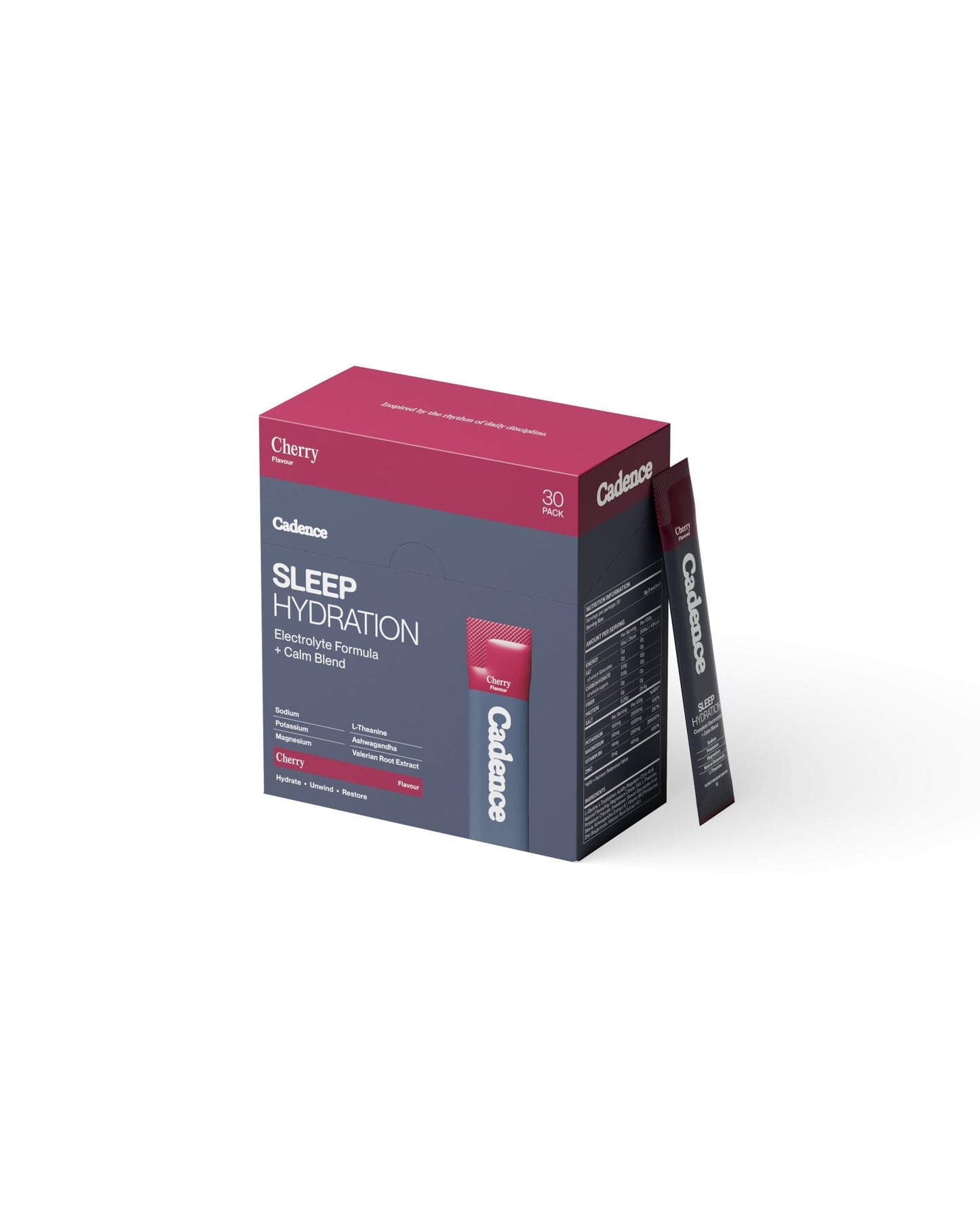 Cadence Sleep Hydration Sachets - Cherry - Interval Running