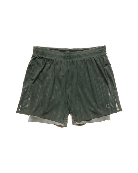 Currently M2 Pro 5” Lined Short – Green - Interval Running