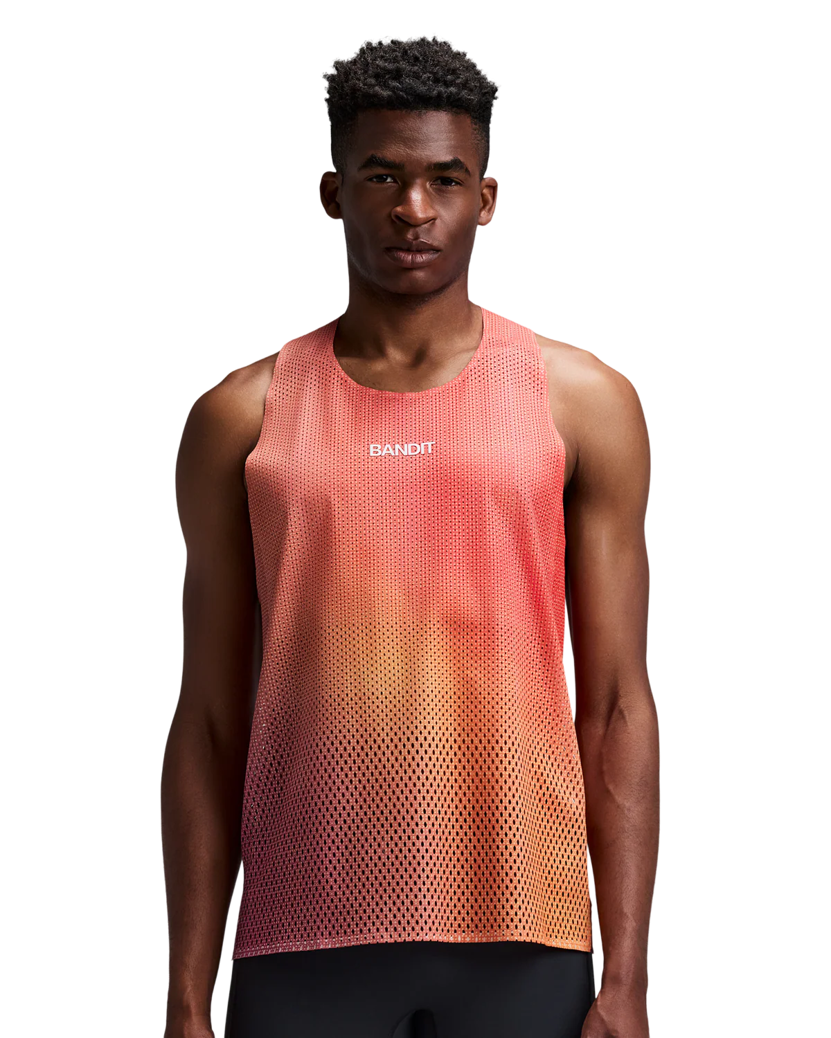 Bandit Men's Shredder™ Race Singlet with Flopack™ - Linear Gradient - Poppy / Copal