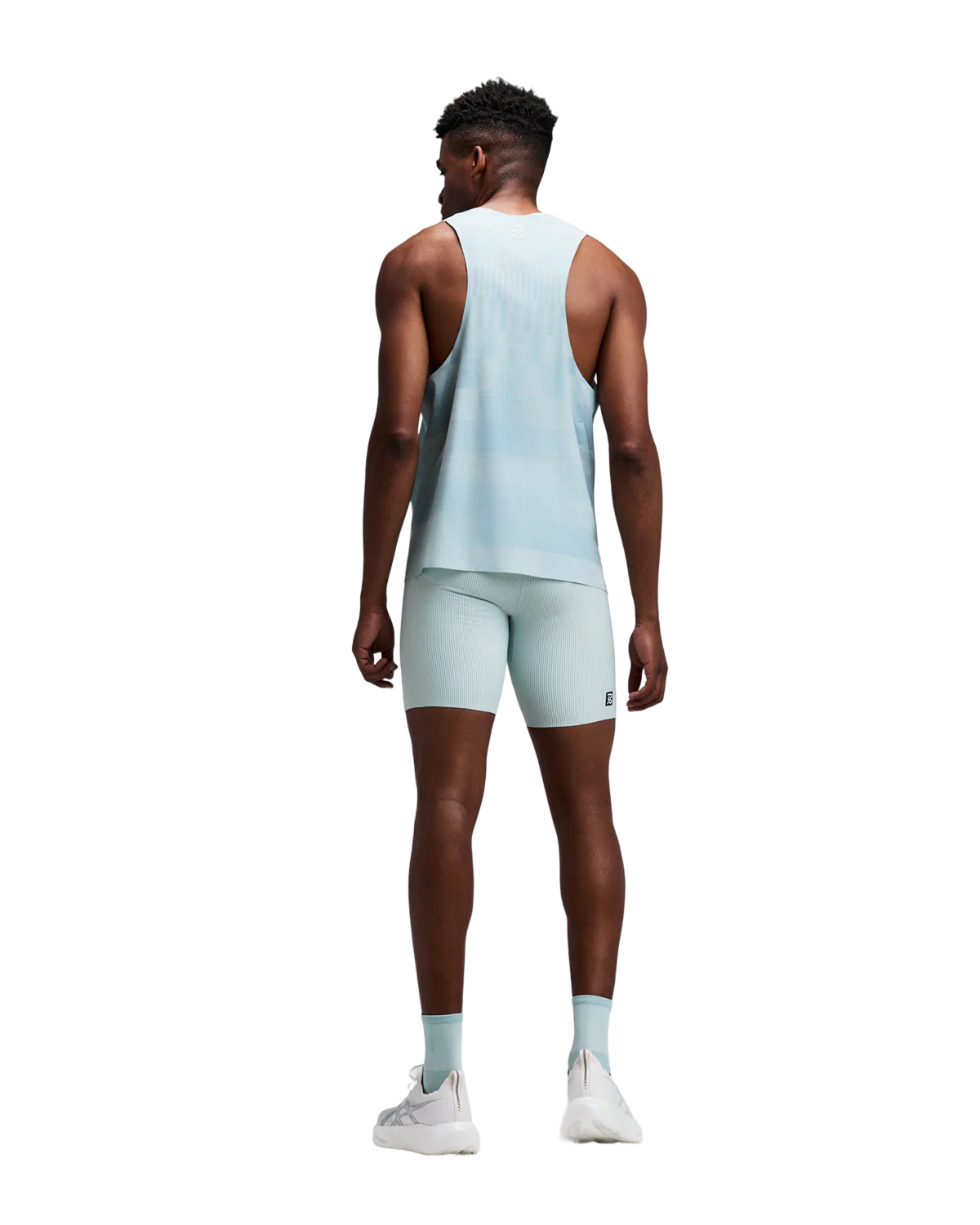 Bandit Men's CoolGrid™ Training Singlet with Flopack™ - Growing Grid - Lagoon / Mist