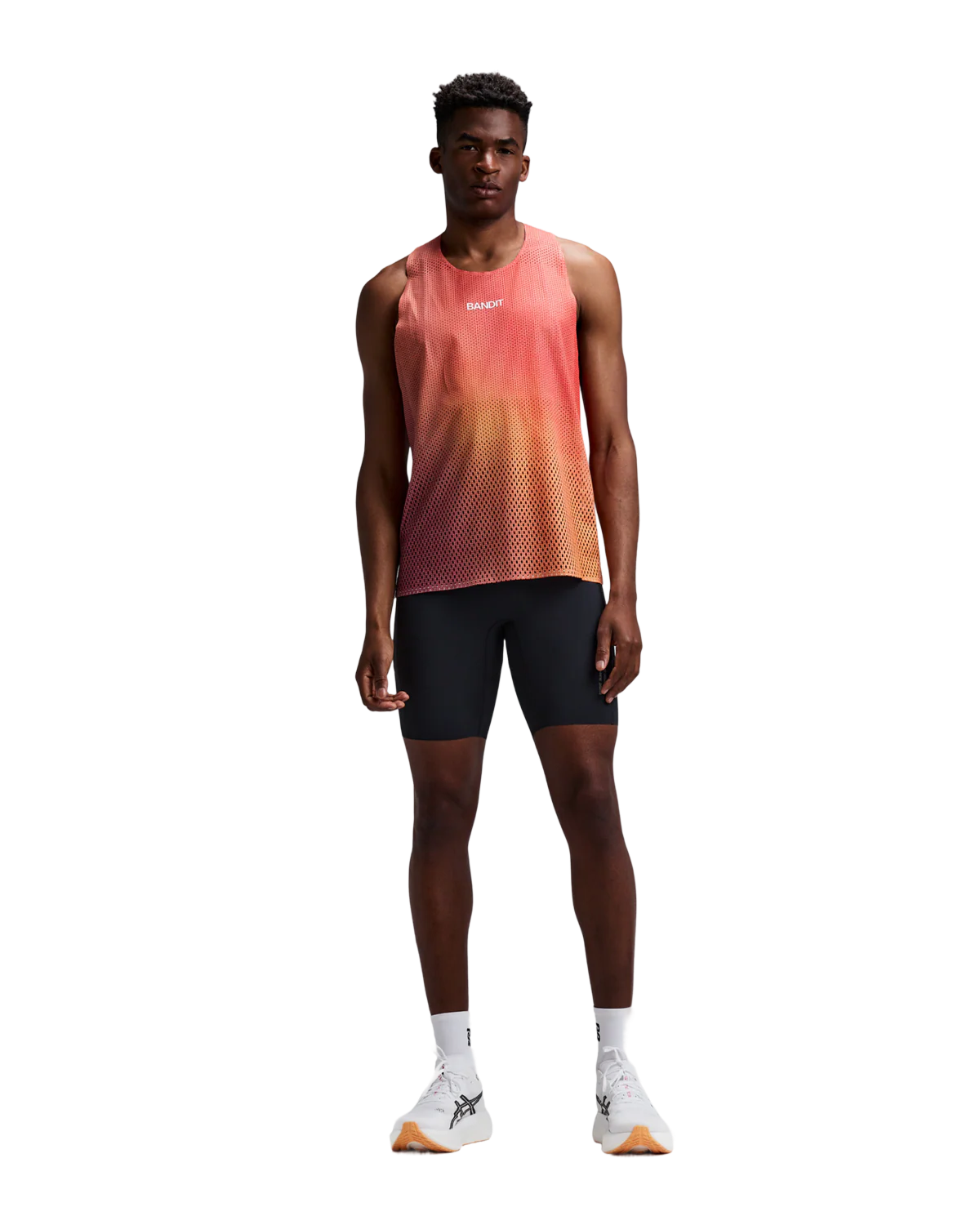 Bandit Men's Shredder™ Race Singlet with Flopack™ - Linear Gradient - Poppy / Copal