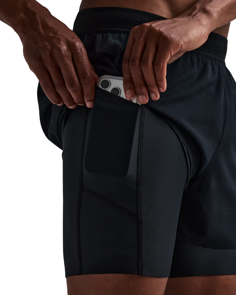 Bandit Men's CoolGrid™ 2-in-1 Run Short - Black