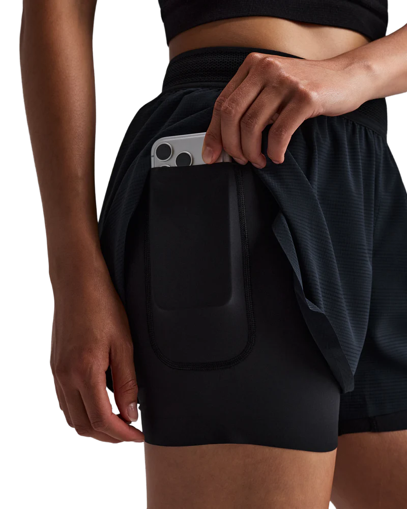 Bandit Women's CoolGrid™ 2-in-1 Run Shorts - Black