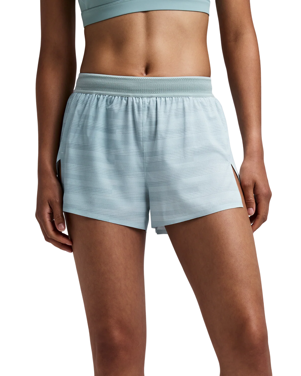 Bandit Women's CoolGrid™ 3" Split Shorts - Uneven Gradient - Lagoon / Mist