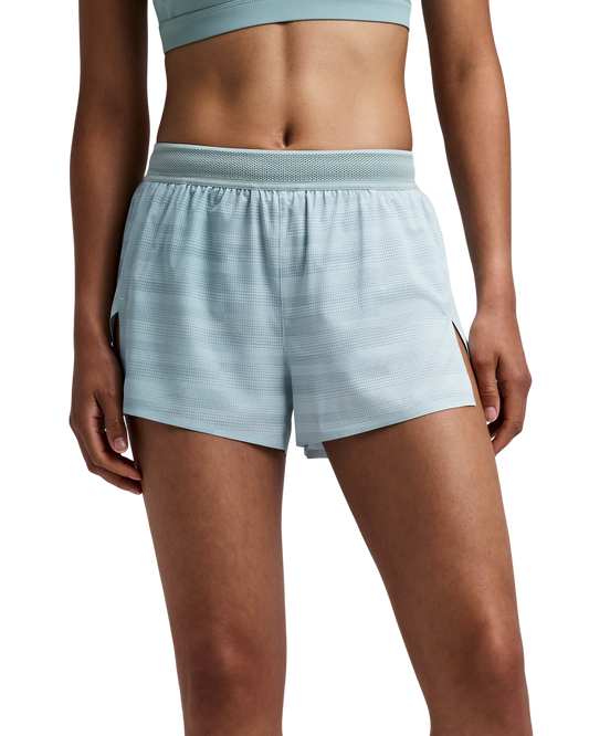 Bandit Women's CoolGrid™ 3" Split Shorts - Uneven Gradient - Lagoon / Mist