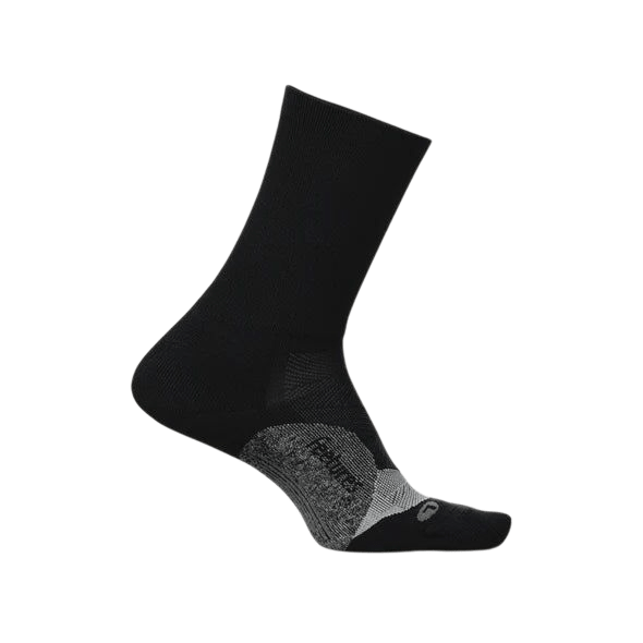 Feetures Elite Light Cushion Mini Crew – Black - Interval Running