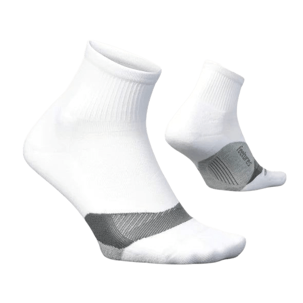 Feetures Elite Light Cushion Quarter – White - Interval Running