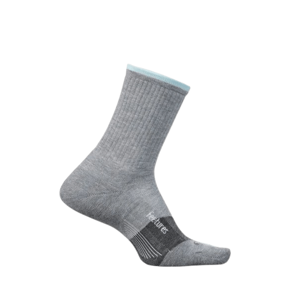 Feetures Trail Max Cushion Mini Crew – Blue Ridge Charcoal - Interval Running