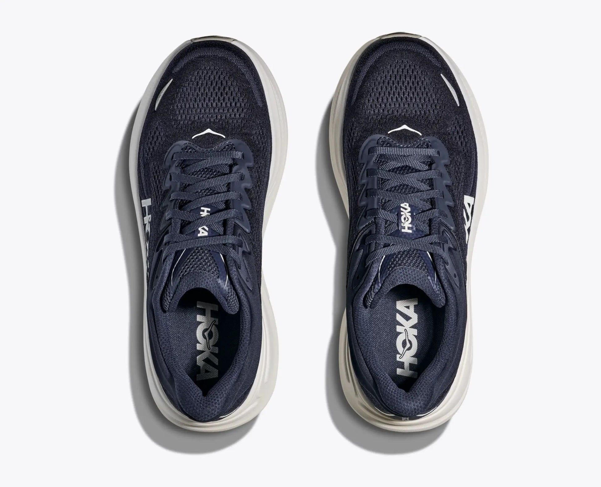 Hoka Men’s Bondi 9 - Varsity Navy / White - Interval Running