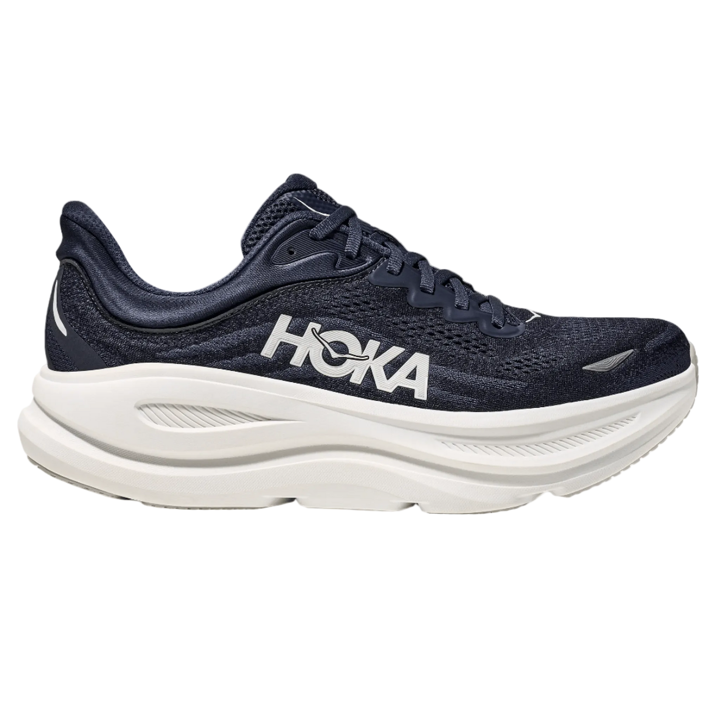 Hoka Men’s Bondi 9 - Varsity Navy / White - Interval Running
