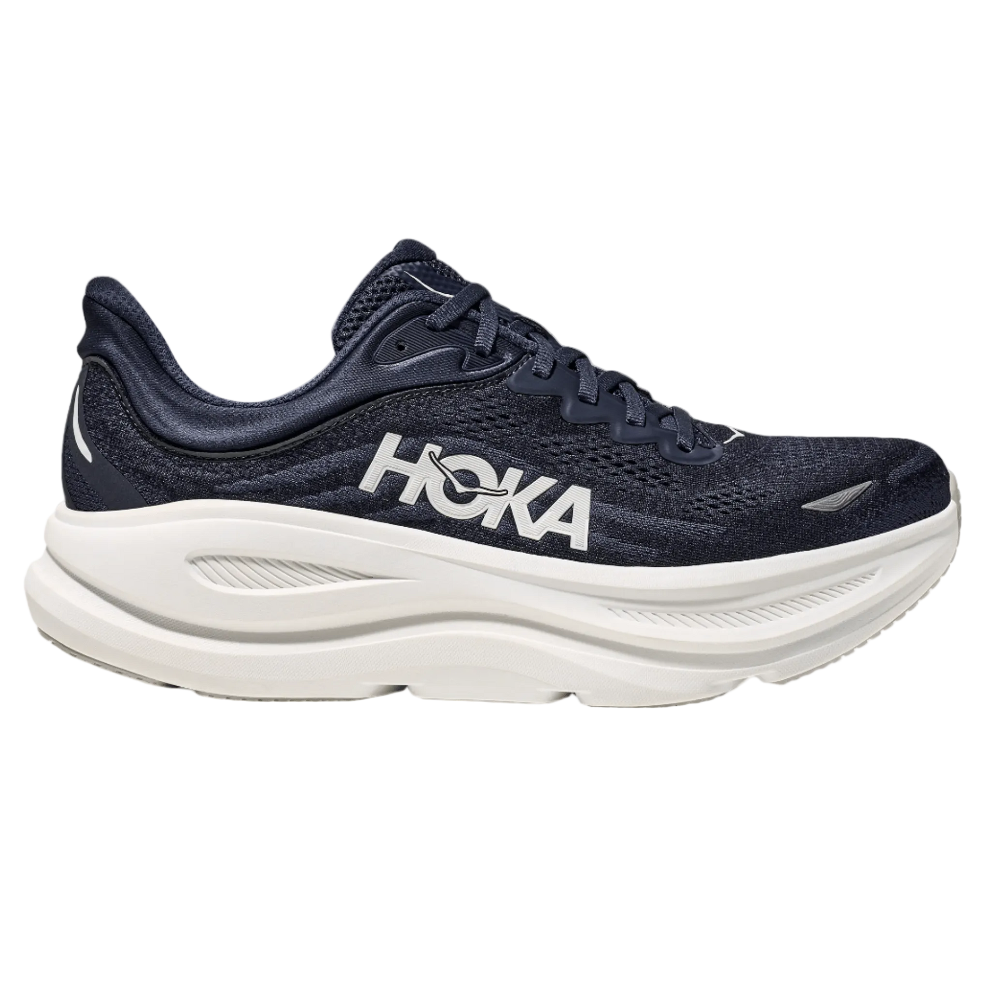 Hoka Men’s Bondi 9 - Varsity Navy / White - Interval Running
