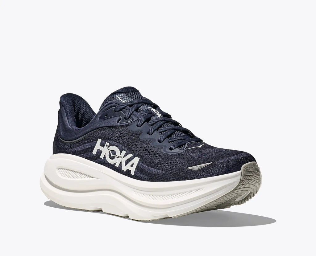 Hoka Men’s Bondi 9 - Varsity Navy / White - Interval Running