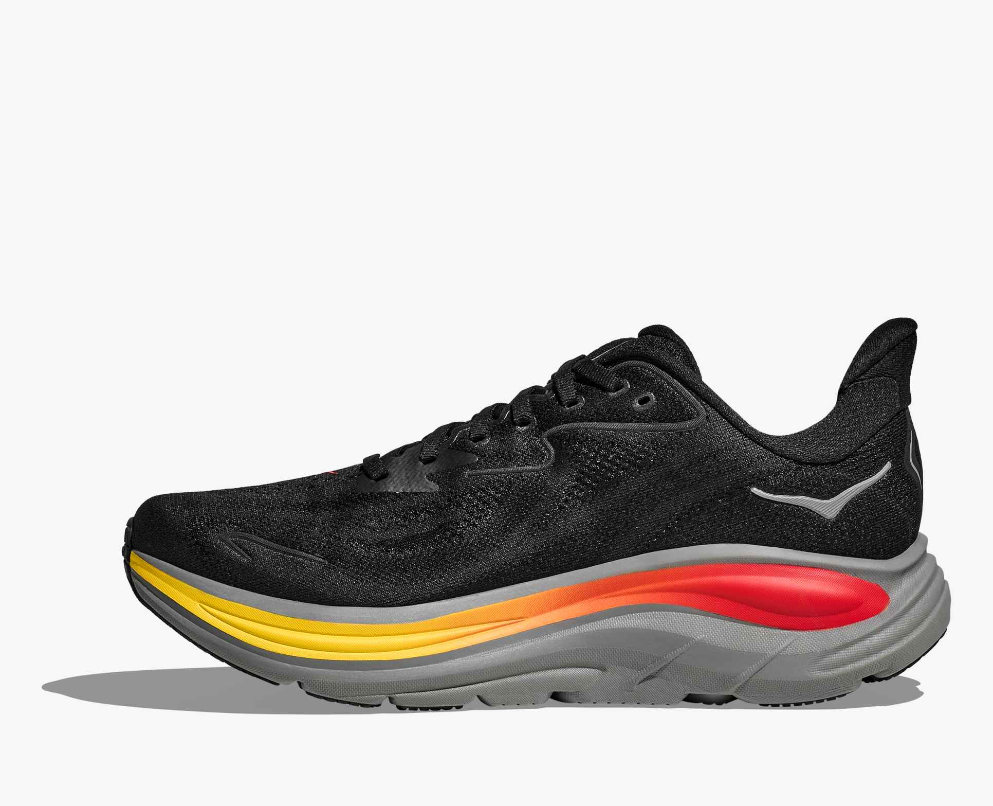 Hoka Men's Clifton 10 – Black / Galactic Grey - Interval Running