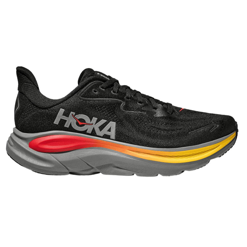 Hoka Men's Clifton 10 – Black / Galactic Grey - Interval Running