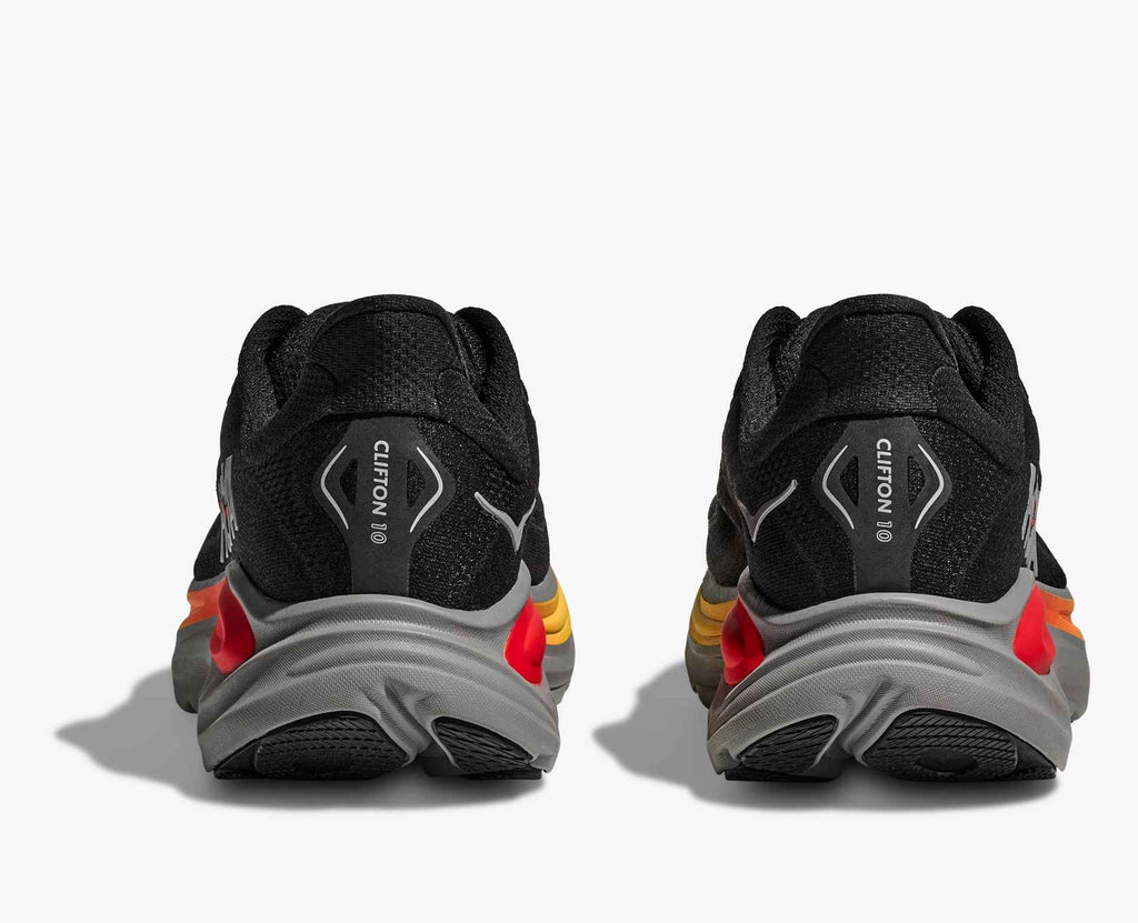 Hoka Men's Clifton 10 – Black / Galactic Grey - Interval Running