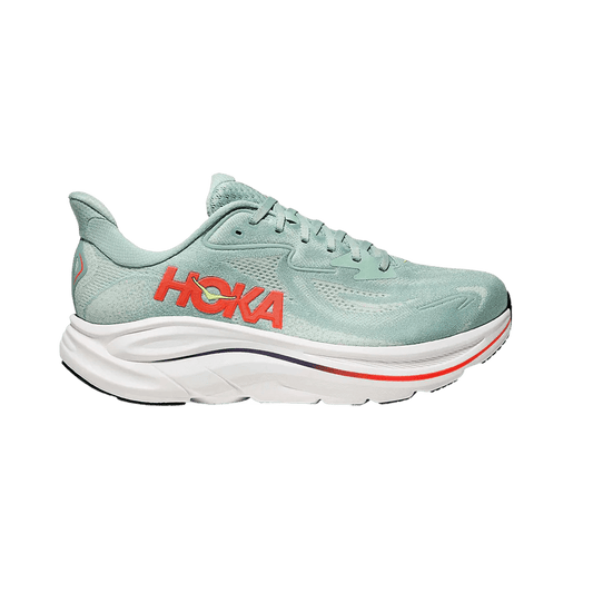 Hoka Men's Clifton 10 – Sage / Neon Flame - Interval Running