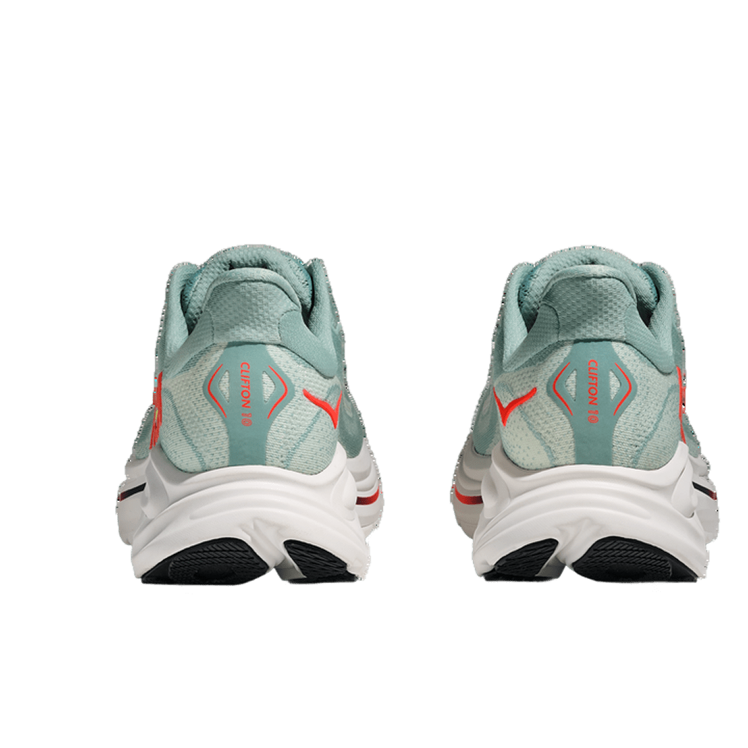 Hoka Men's Clifton 10 – Sage / Neon Flame - Interval Running