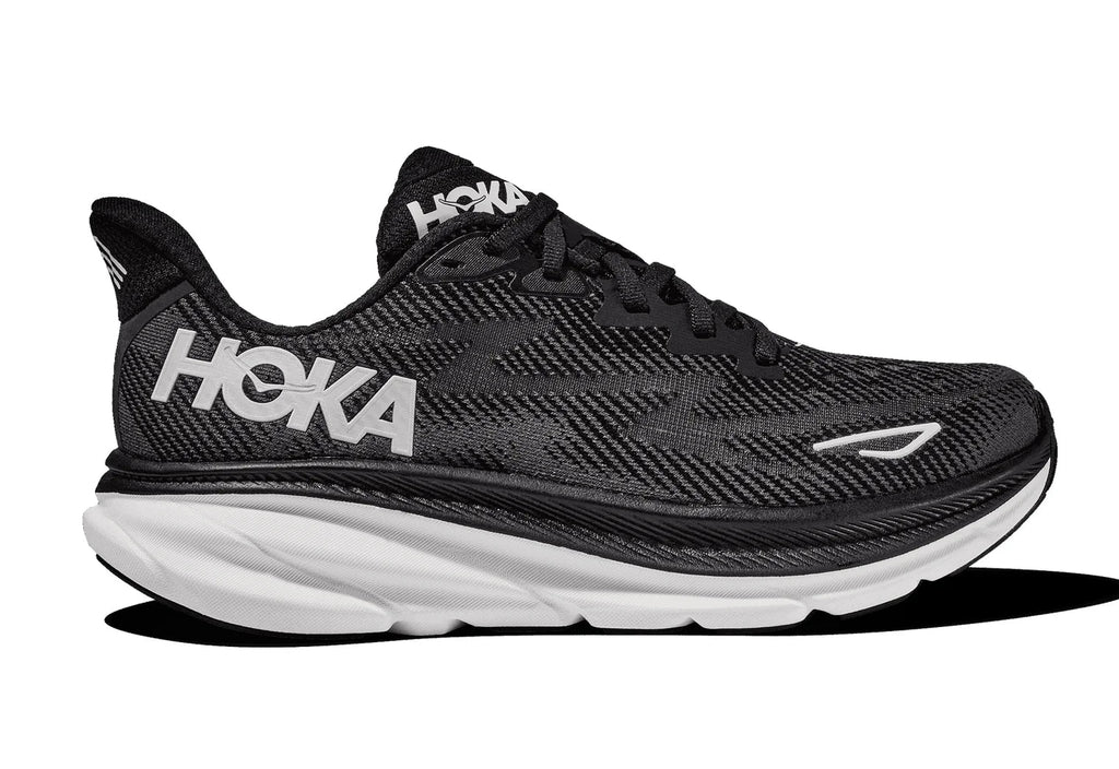 Hoka Men's Clifton 9 - Black - Interval Running