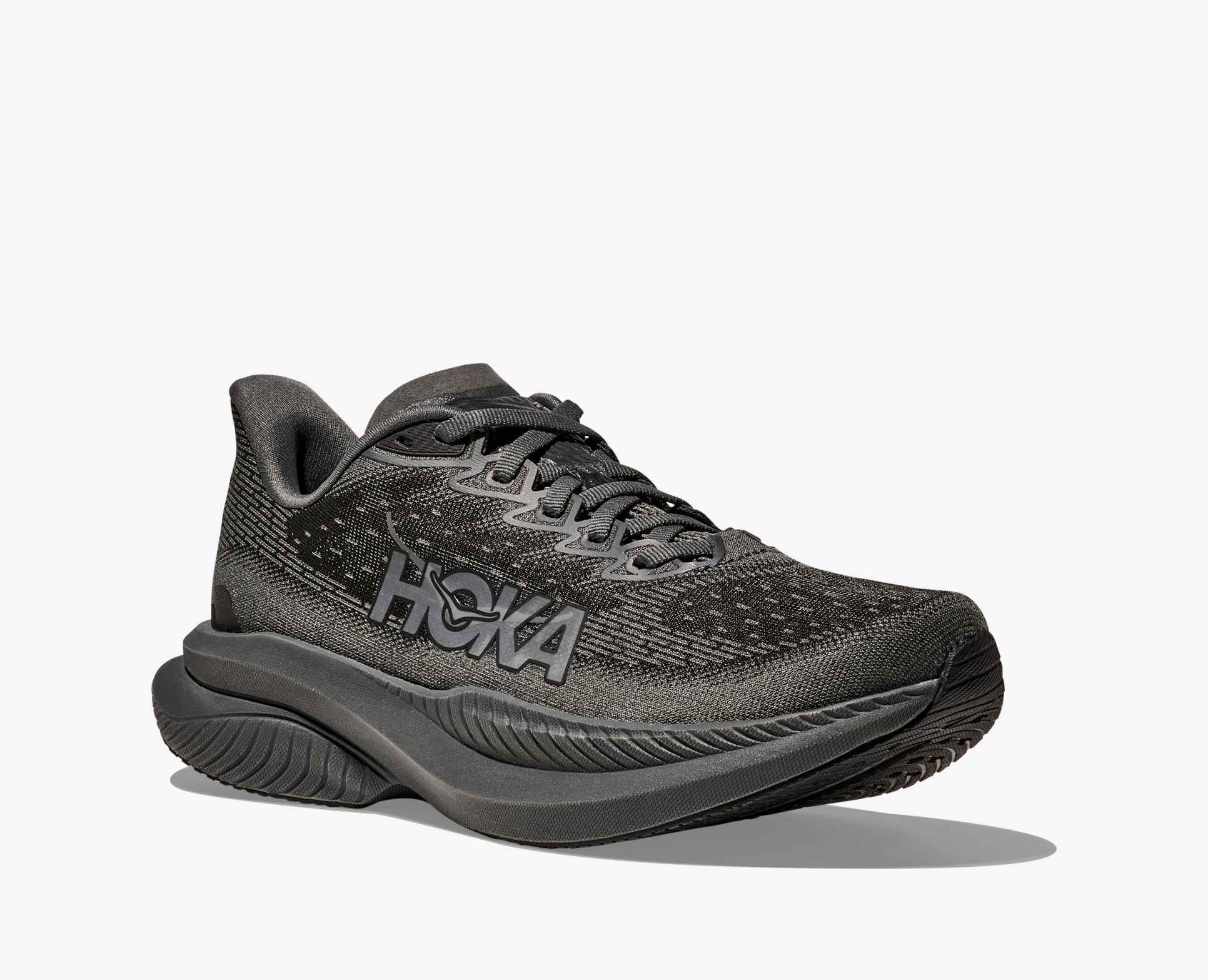 Hoka Men's Mach 6 - Black / Black - Interval Running