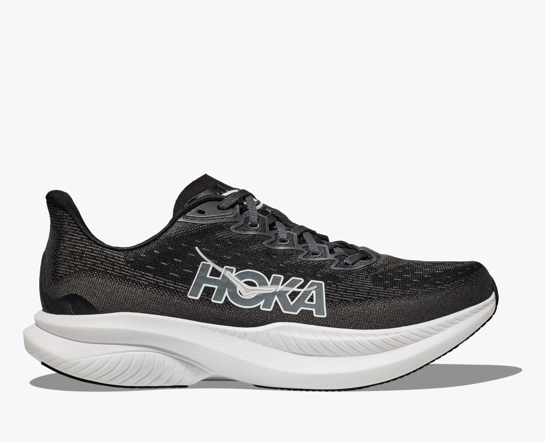 Hoka Men's Mach 6 - Black / White - Interval Running
