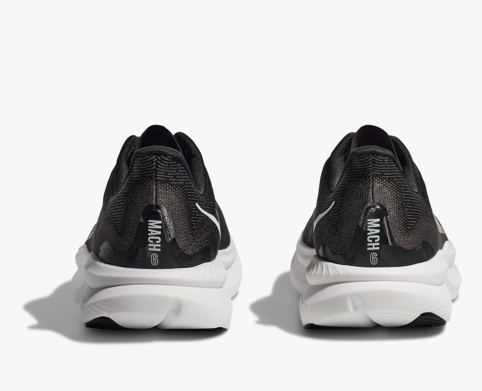 Hoka Men's Mach 6 - Black / White - Interval Running
