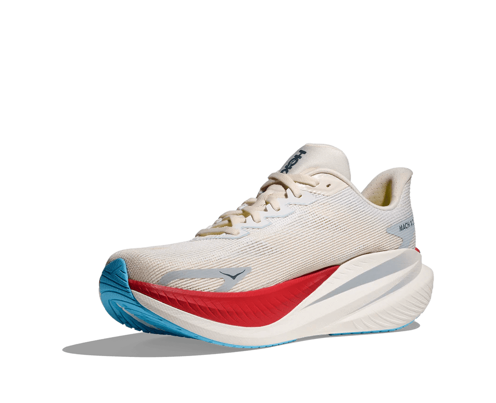 Hoka Men's Mach X3 | White / Alabaster - Interval Running