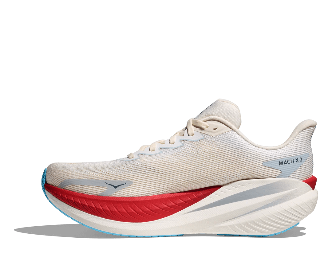Hoka Men's Mach X3 | White / Alabaster - Interval Running