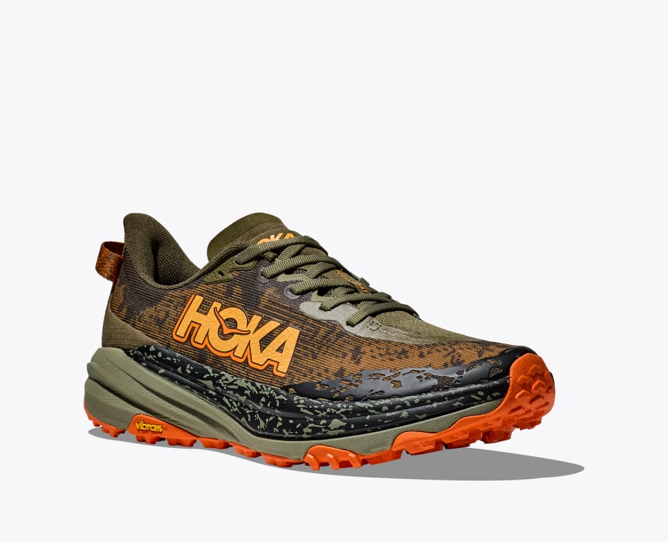Hoka Men's Speedgoat 6 - Antique Olive - Interval Running