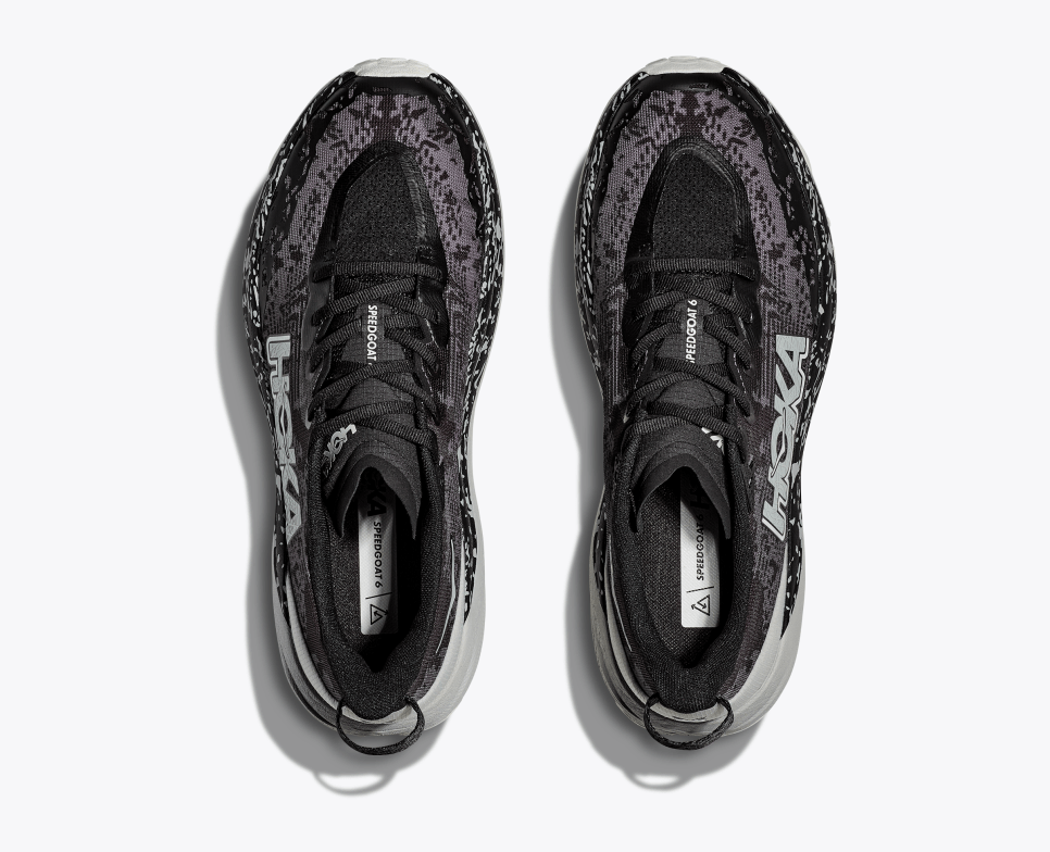 Hoka Men's Speedgoat 6 - Black / Stardust - Interval Running