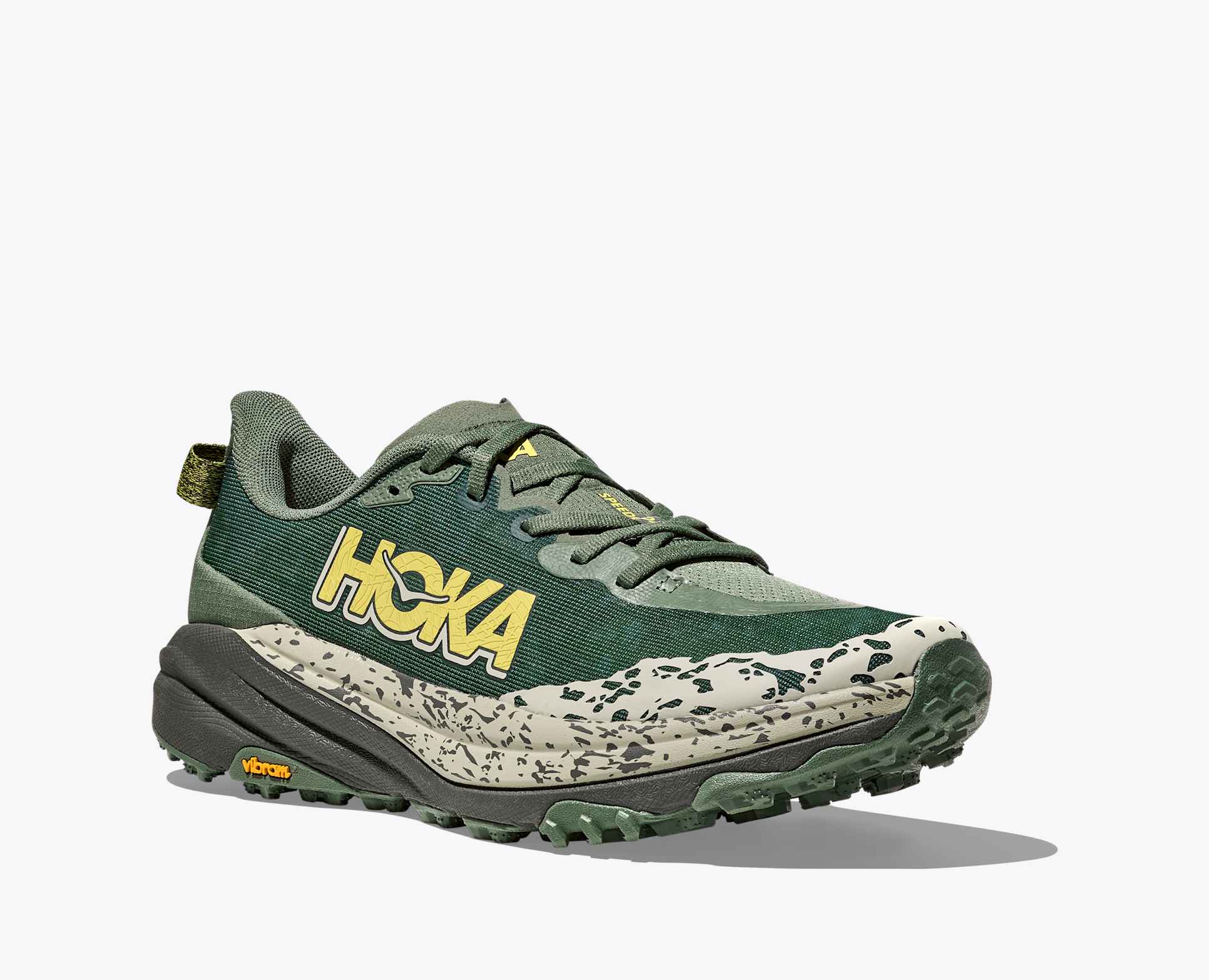 Hoka Men's Speedgoat 6 - Fern | Asphalt Grey - Interval Running