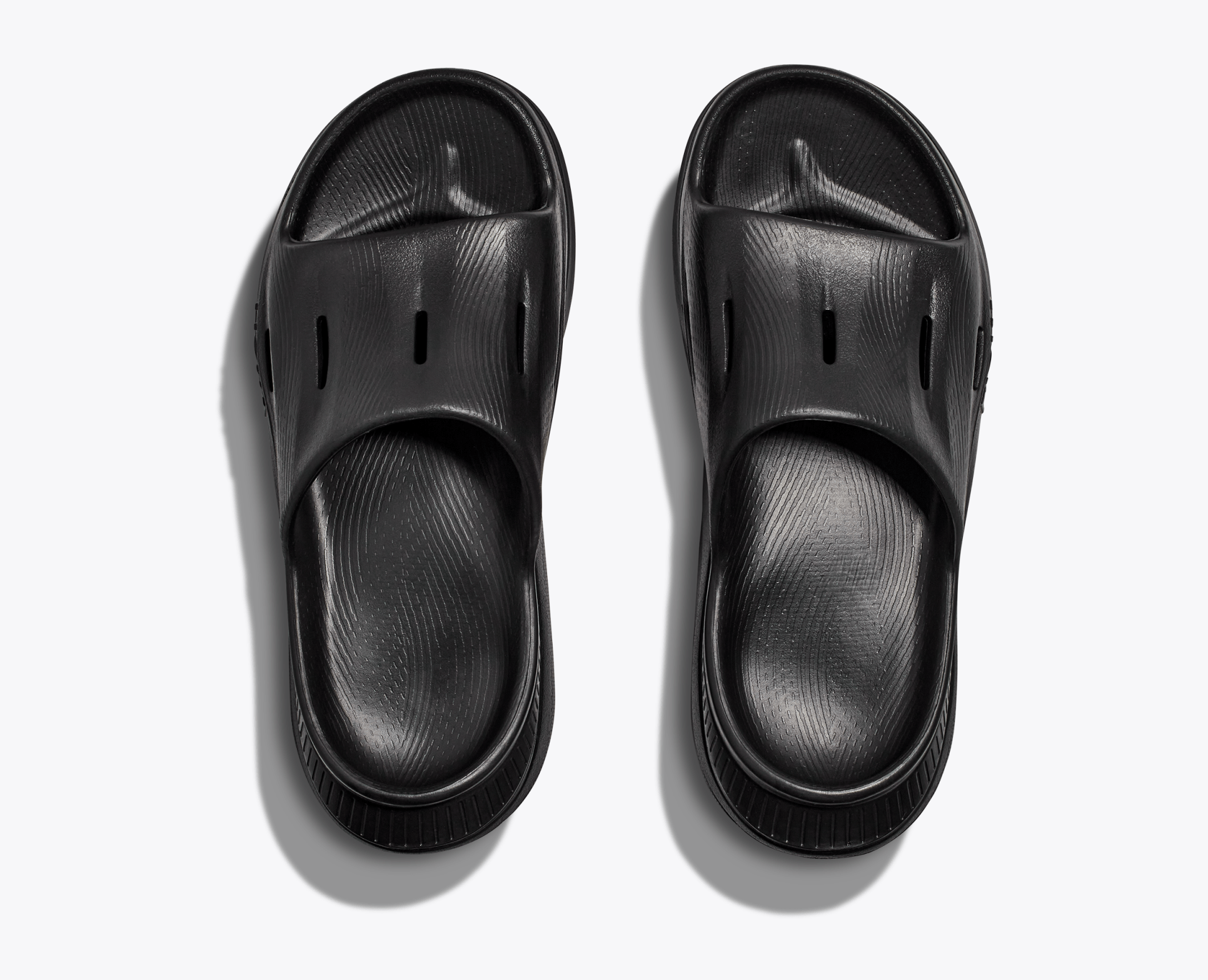 Hoka ORA Recovery Slide 3 - Black / Black - Interval Running