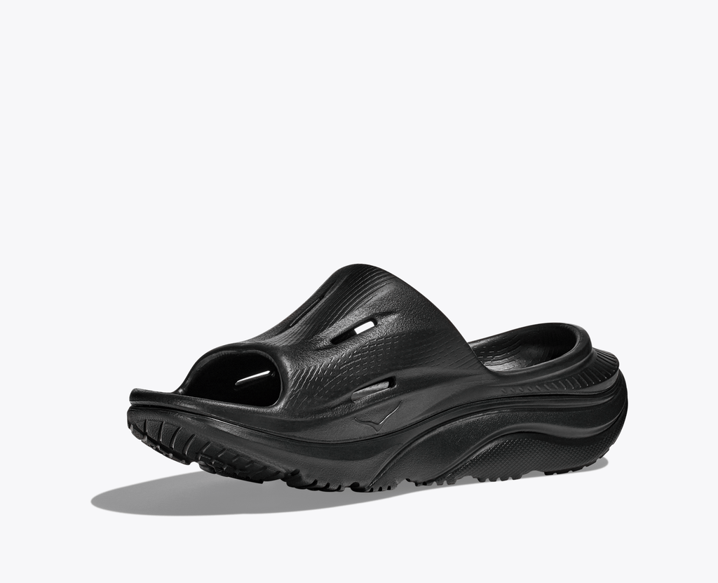 Hoka ORA Recovery Slide 3 - Black / Black - Interval Running