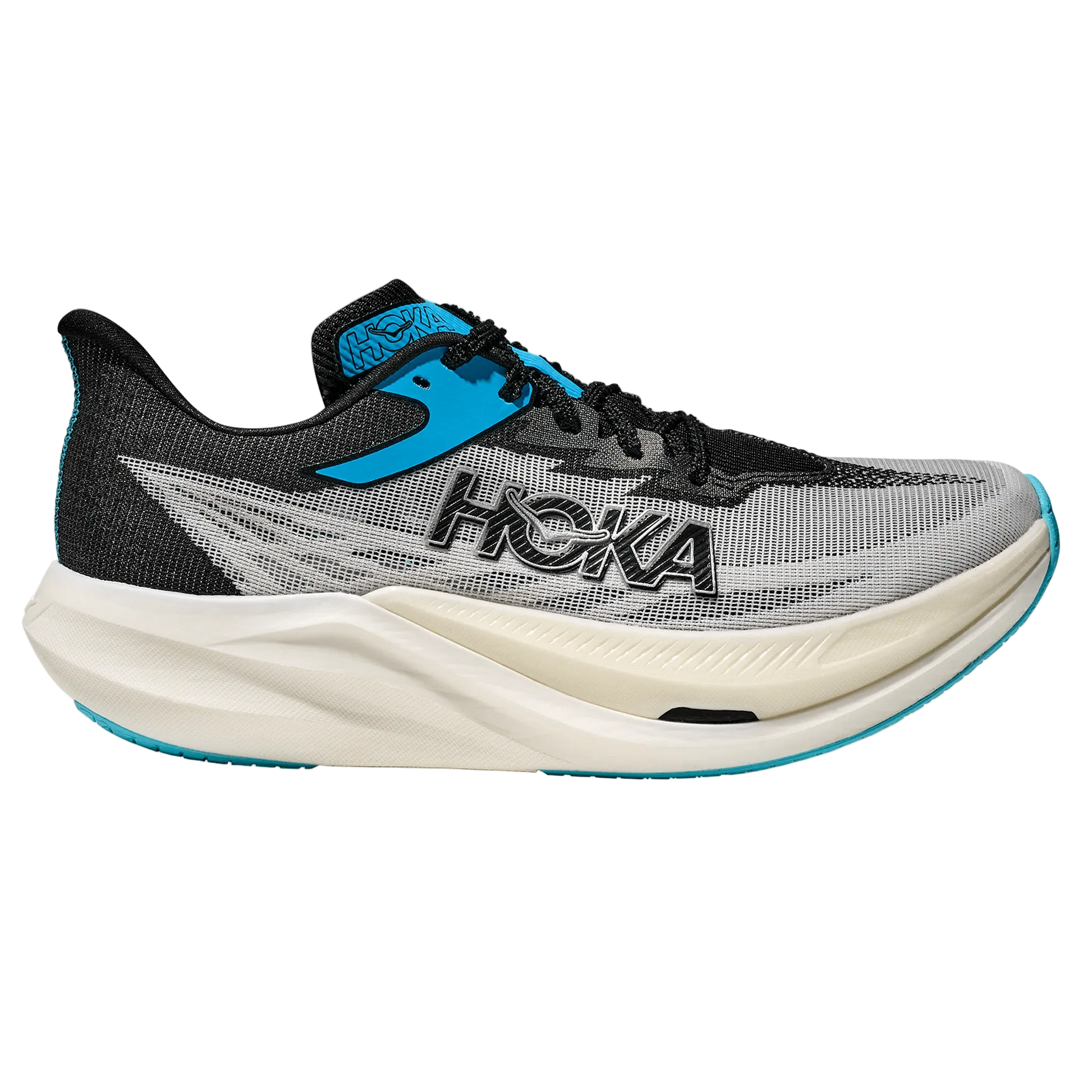 Hoka Rocket X 3 White/Black - Interval Running