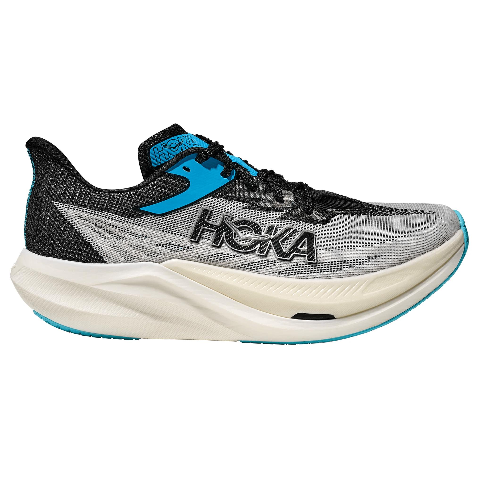 Hoka Rocket X 3 White/Black - Interval Running