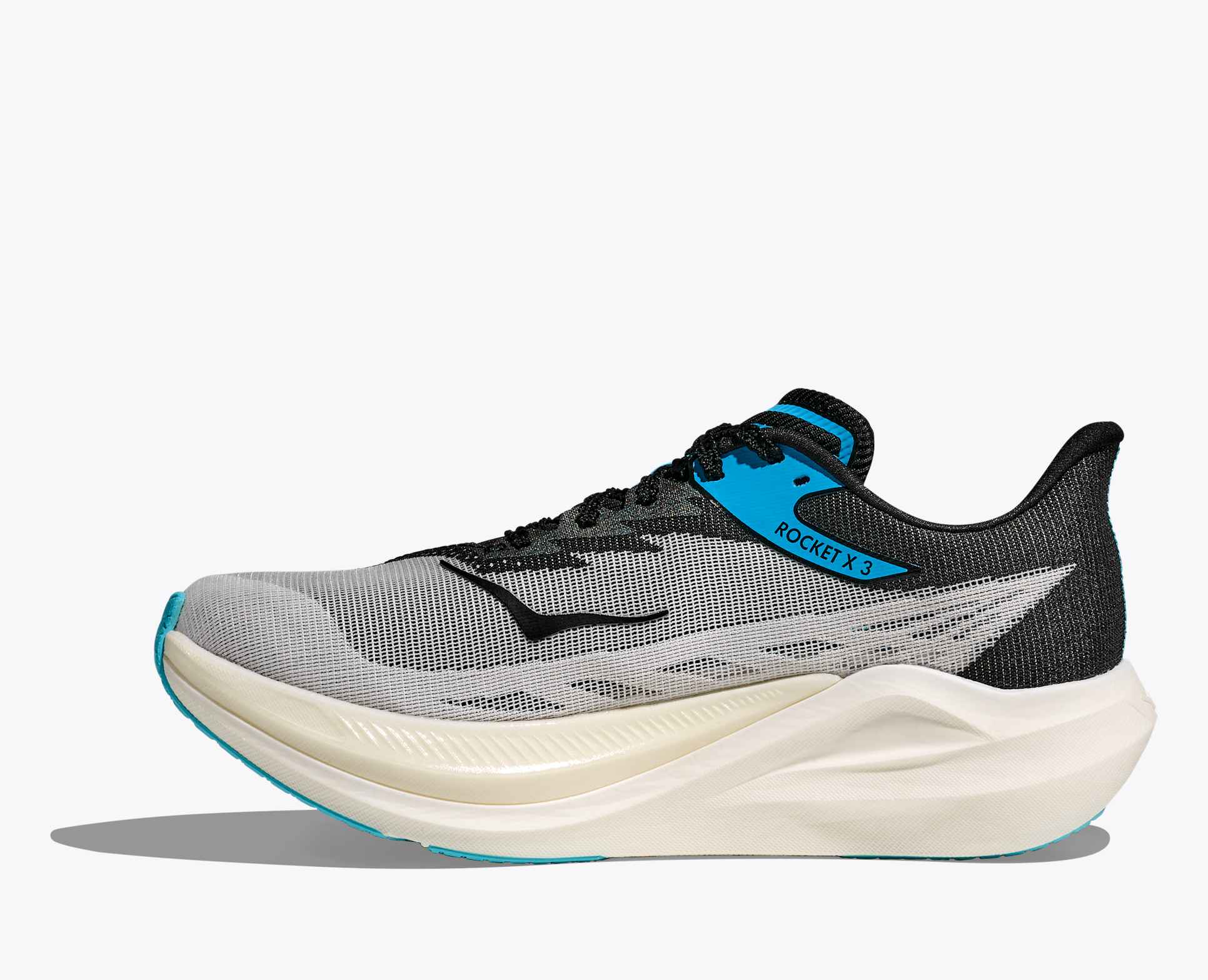 Hoka Rocket X 3 White/Black - Interval Running