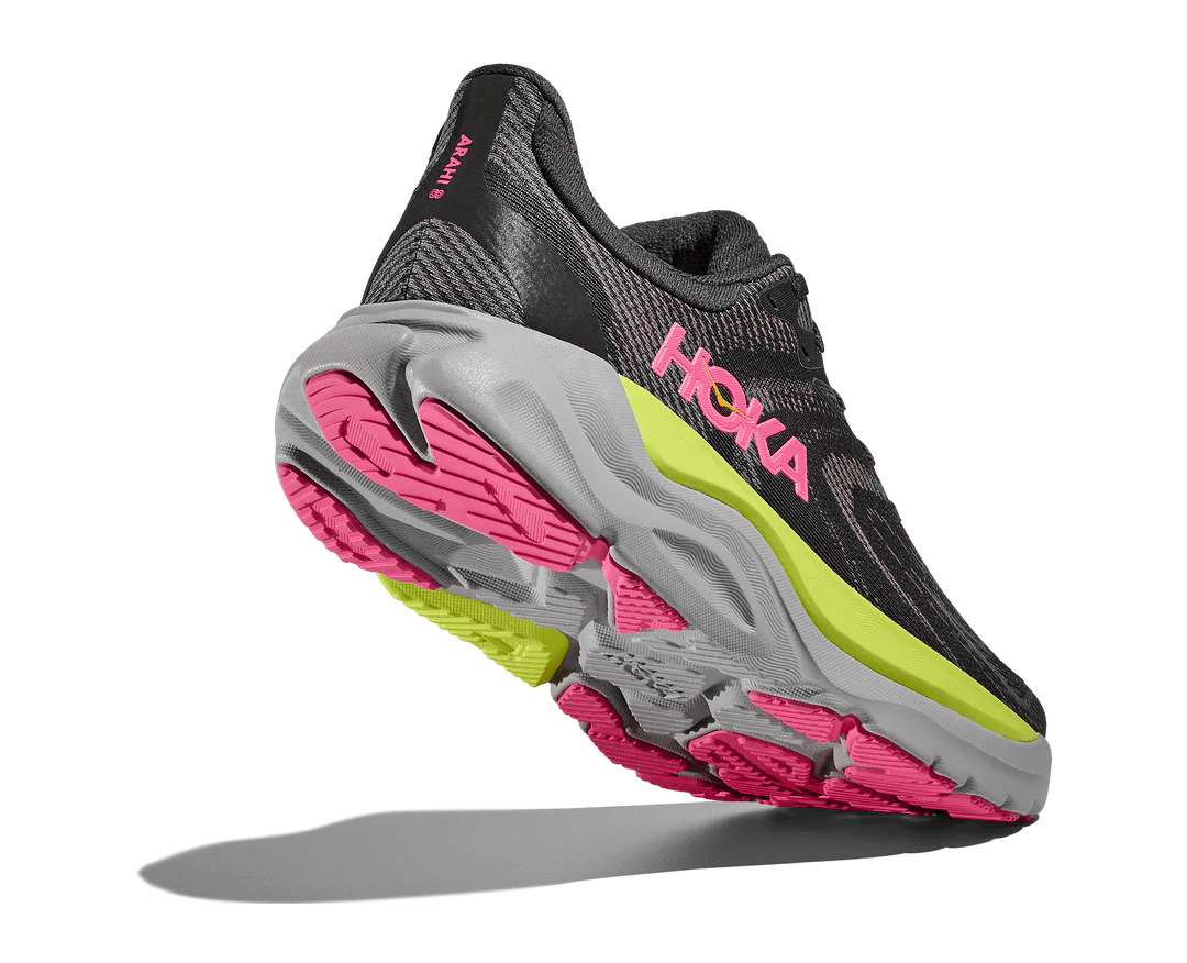 Hoka Women's Arahi 8 - Charcoal Grey / Grey Skies - Interval Running