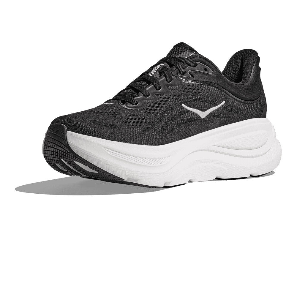 Hoka Women's Bondi 9 - Black / White - Interval Running